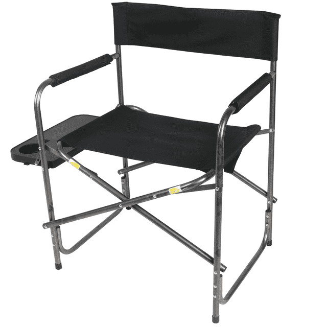 Ozark Trail Director’s Chair with Side Table, Adult, Black