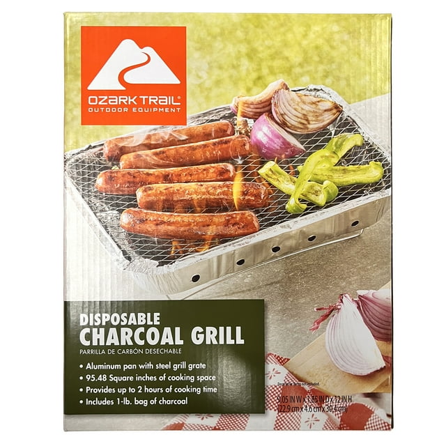 Ozark Trail Disposable Instant Charcoal Grill 540g Charcoal Content