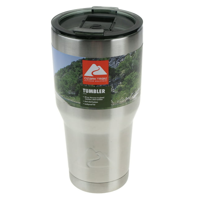 Ozark Trail Double Wall Vacuum Sealed Stainless Steel Tumbler, 30 oz