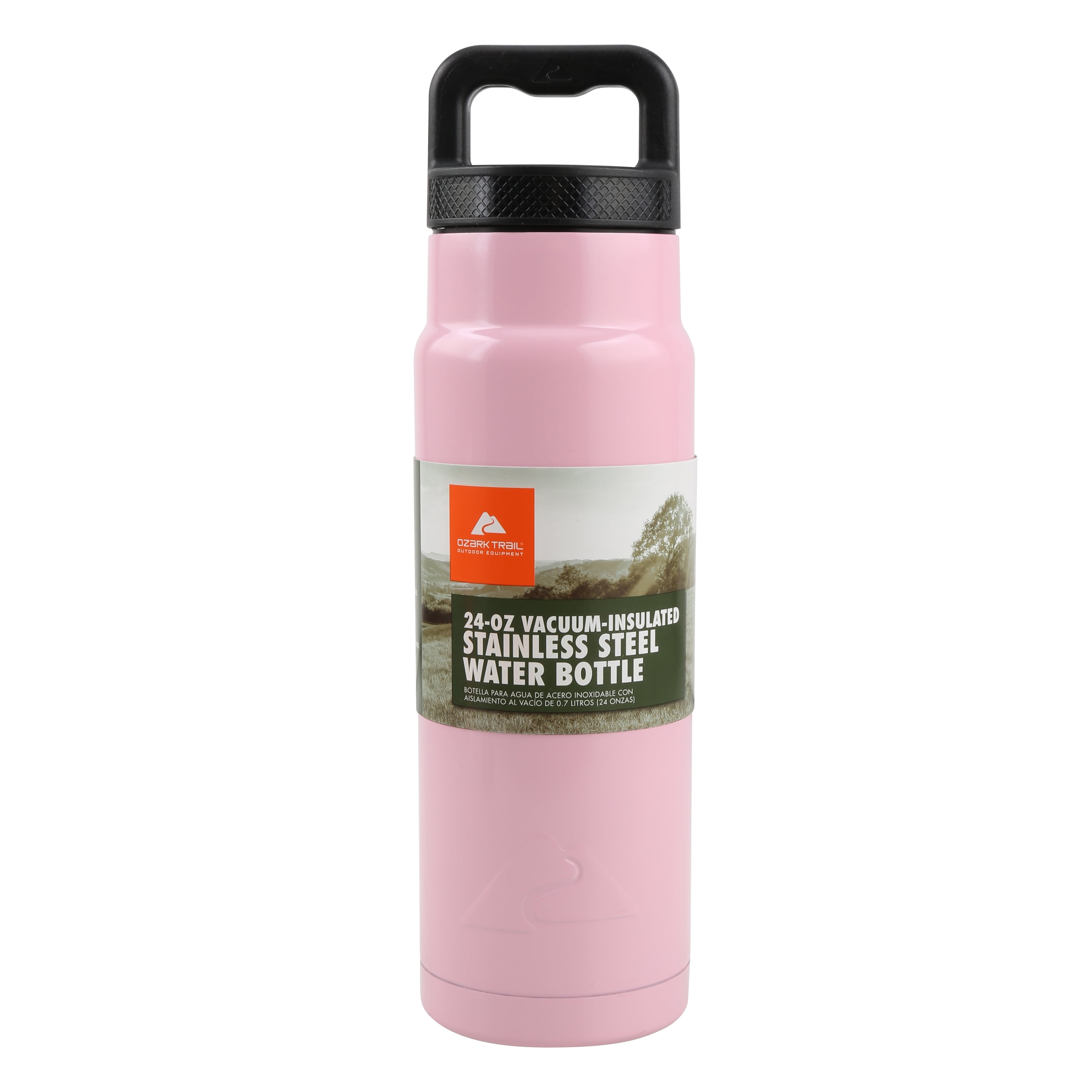 Ozark Trail 24ounce Double-Wall Tritan Water Bottle with Flip Straw Lid,  Clear
