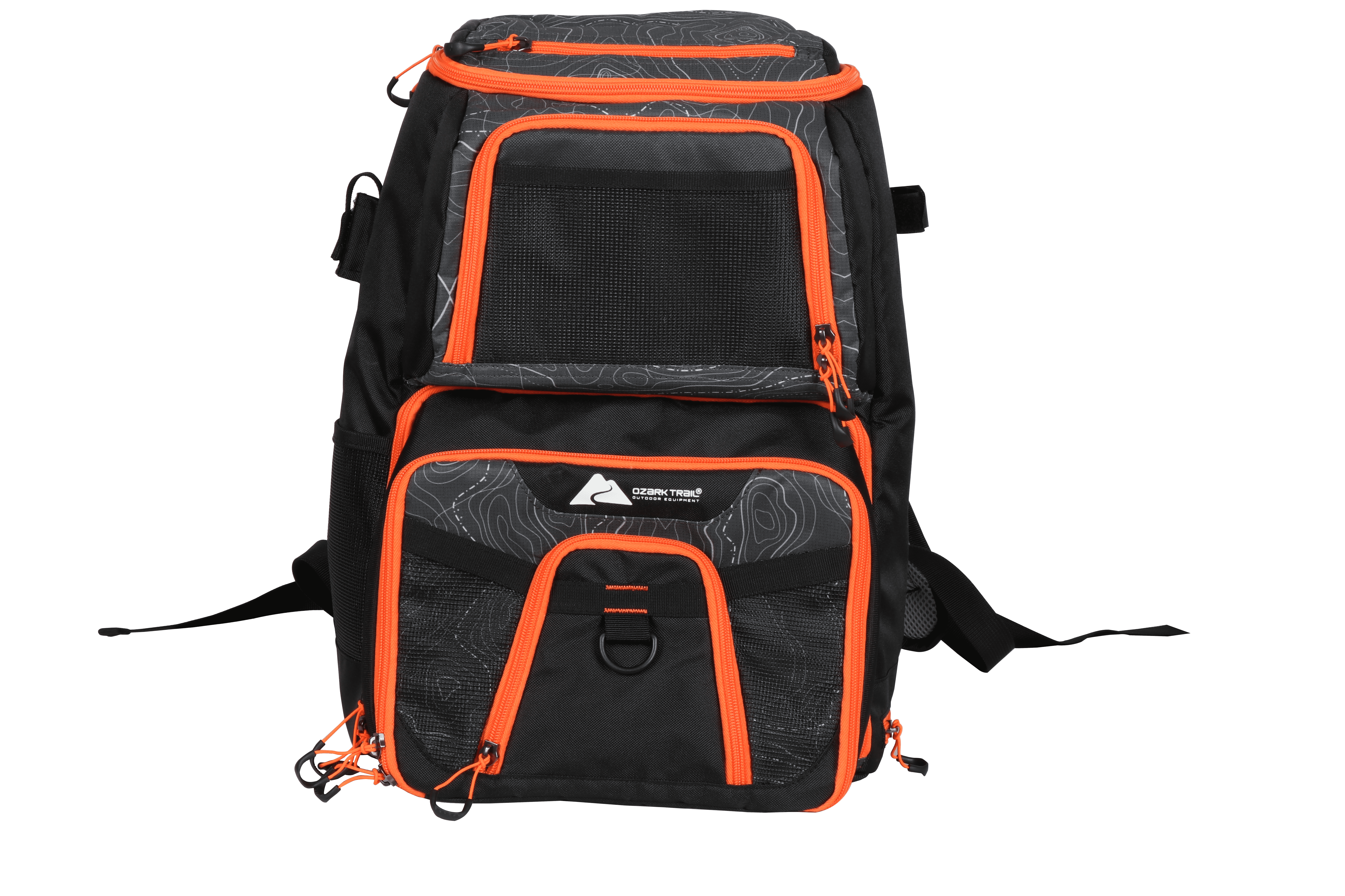 Ozark Trail Elite Fishing Tackle Backpack with Bait Cooler, Black 