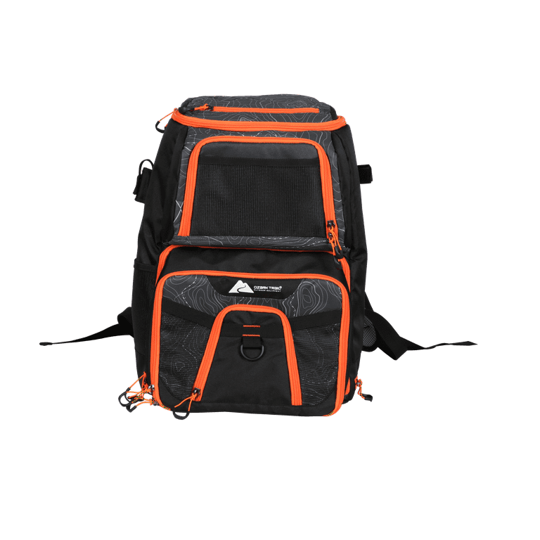 Fishing Tackle Bag Backpack Fishing Lures Bait Box Storage Bag with 4 Fishing  Tackle Boxes(Black & Orange40x34x18cm)-POOWE : : Sports, Fitness &  Outdoors