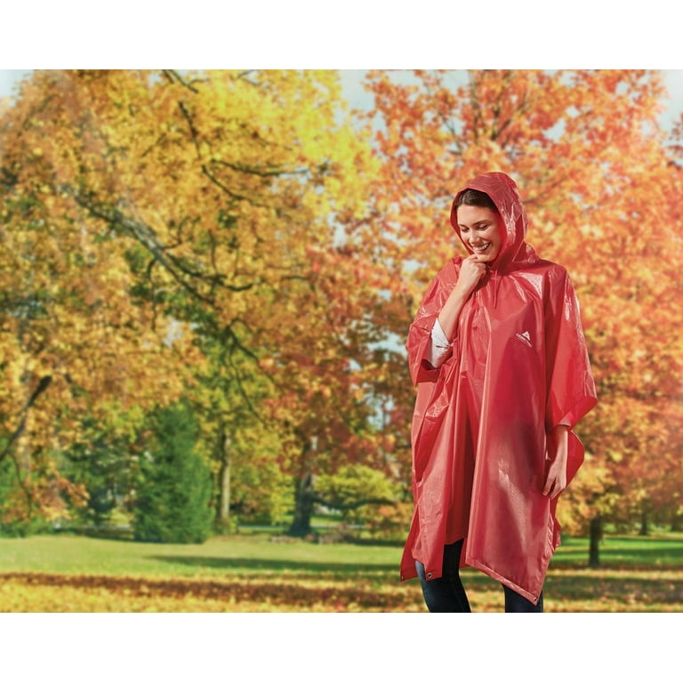 Ozark Trail Adult Poncho - Brilliant Red, One Size