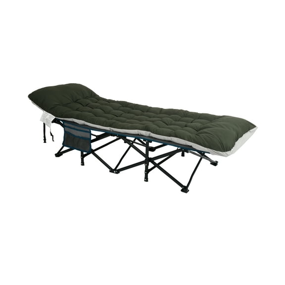 Ozark Trail Extreme Comfort Folding Sleeping, Guest Bed Cot with Comfort Mattress, Polyester Fabric, Built-in Pillow, Cushioned for 2-Sided Comfort.
