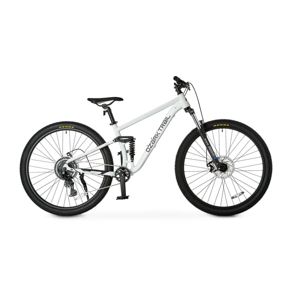 Ozark Trail 29" FS.2 Slalom Full Suspension Mountain Bike, 29" Wheels, Large Frame, Fits Riders 5'10" - 6'2"+, Off-White, Adult, Unisex, Online Only