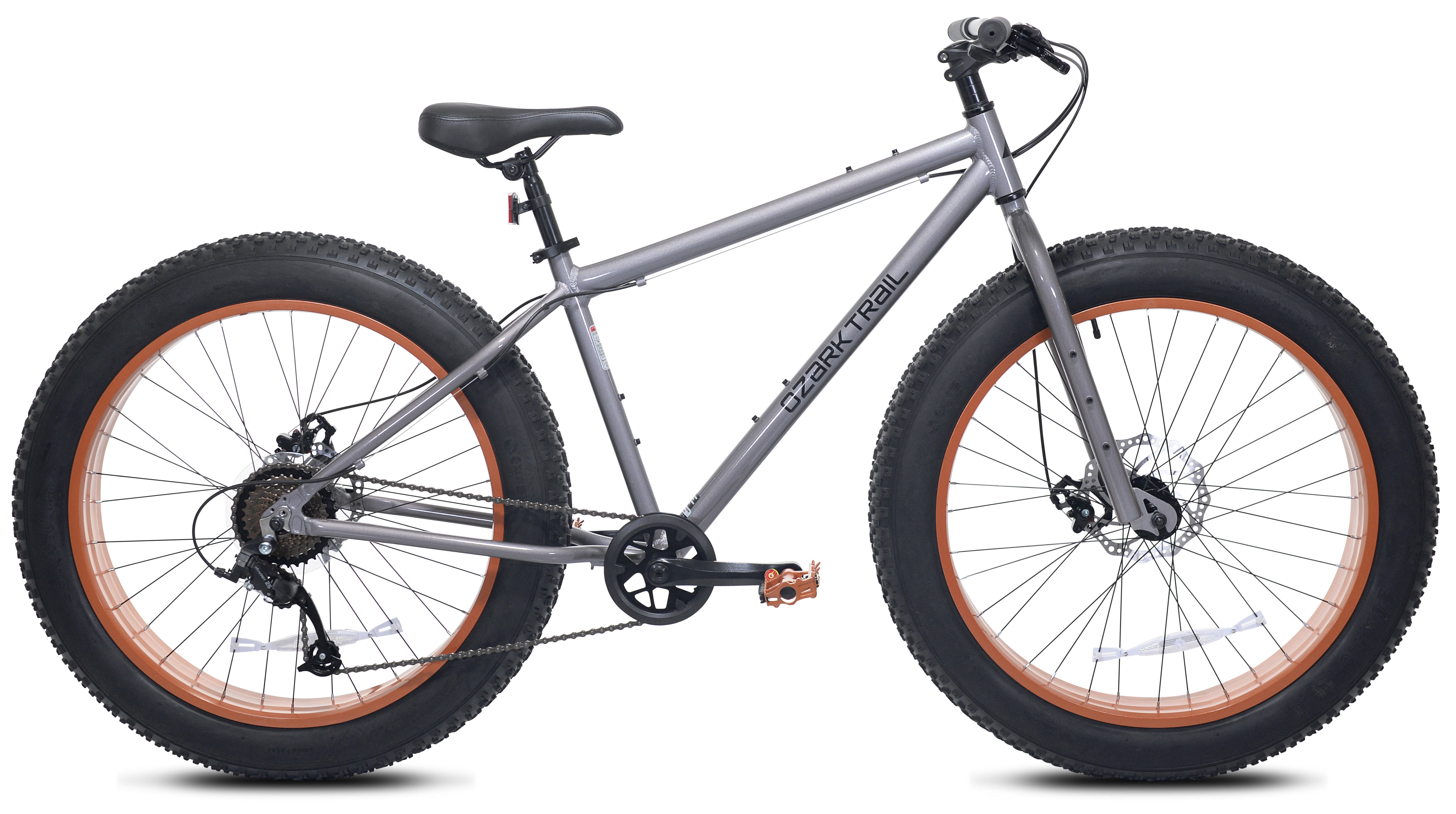 Ozark Trail 26" M.3 Ranger Fat Tire Bike, 26" Wheels, Fits Teen & Adult Riders 5'5"-5'10", Unisex, Gray