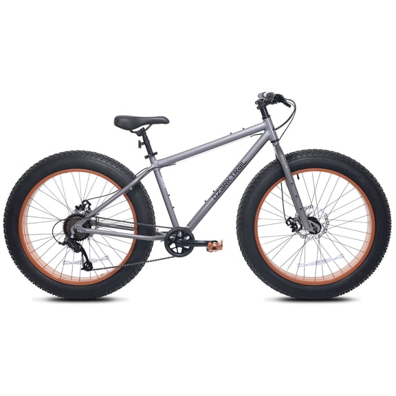 Ozark Trail 26" M.3 Ranger Fat Tire Bike, 26" Wheels, Fits Teen & Adult Riders 5'2"-5'10", Unisex, Gray