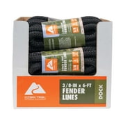 Ozark Trail 3/8-Inch x 6-Foot Nylon Boat Fender Line, Black