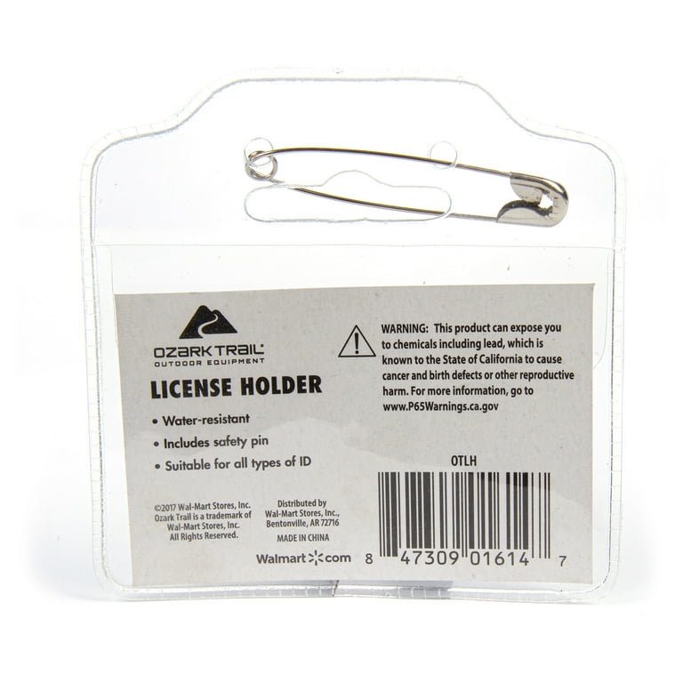 Weatherproof License Holder with Pin Included  