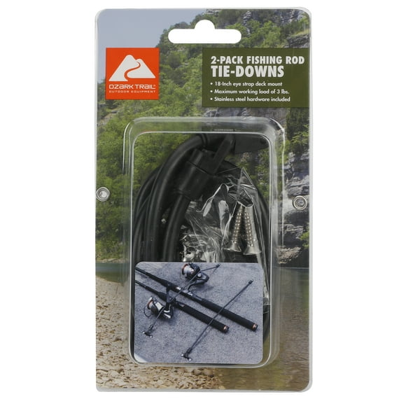 Ozark Trail Fishing Rod Tie-Downs, 2-Pack, Model BT6195B