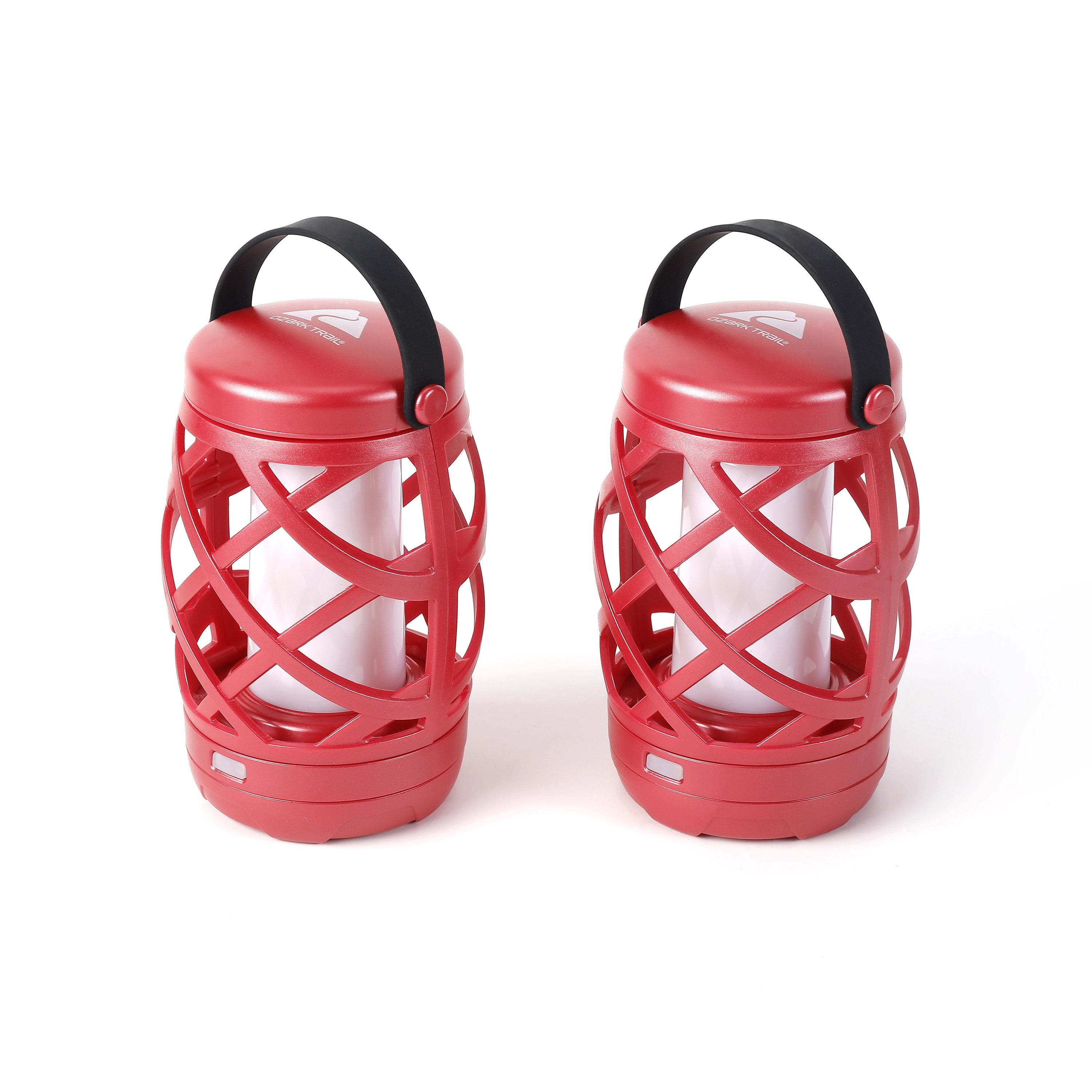 Ozark Trail Flame Light LED Lantern, 100 Lumen, 2 Pack, Red