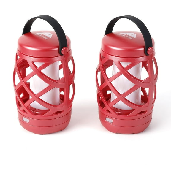 Ozark Trail Flame Light LED Lantern, 100 Lumen, 2 Pack, Red