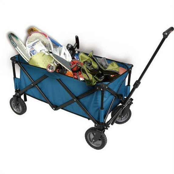Ozark Trail Folding Wagon, Blue. Polyester, 21.6" Height