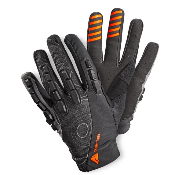 Ozark Trail Full Finger Touch Screen Bicycle Gloves, L-XL, Black