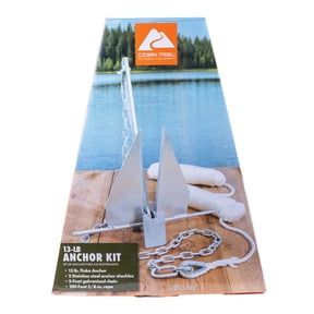 Open Box Ozark Trail Galvanized Steel Fluke Anchor Kit, 13 lb
