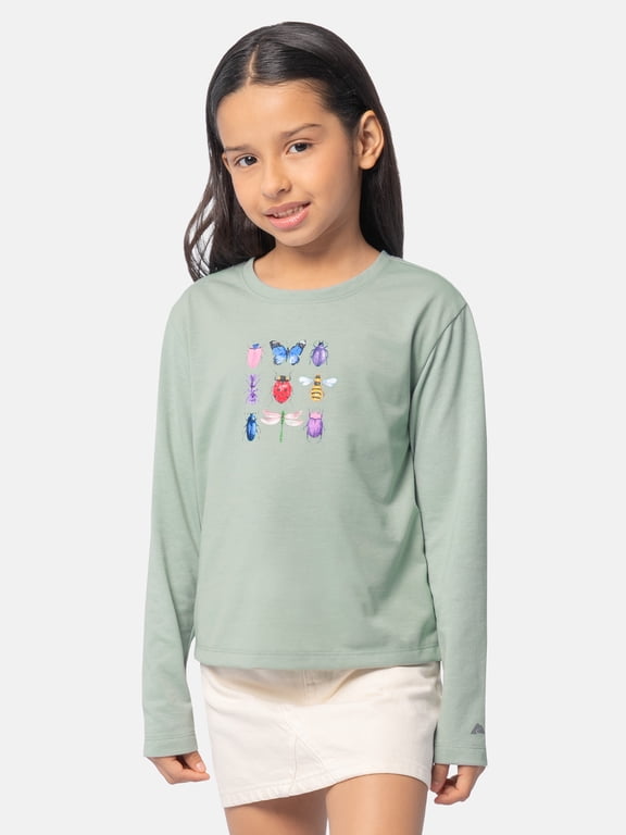 Girl's Graphic Long Sleeve Tee, Sizes 4-18 & Plus