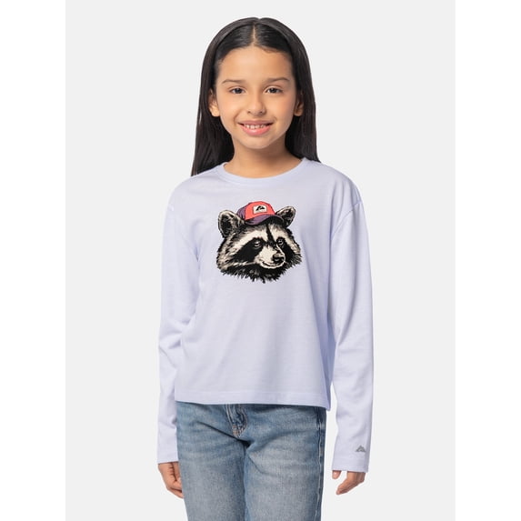 Ozark Trail Girl's Graphic Long Sleeve Tee, Sizes 4-18 & Plus