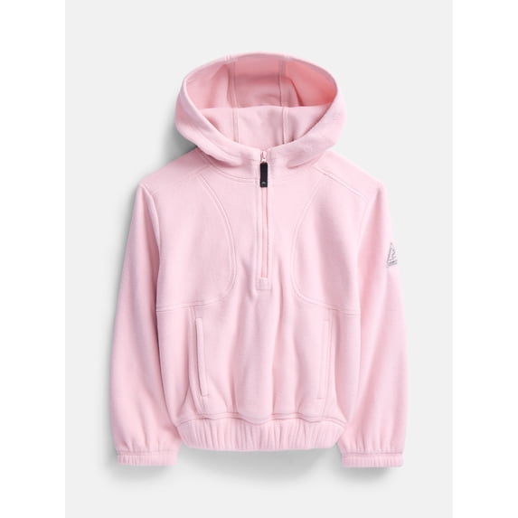 Ozark Trail Girl's Quarter Zip Fleece Hoodie, Size 4-18 & Plus