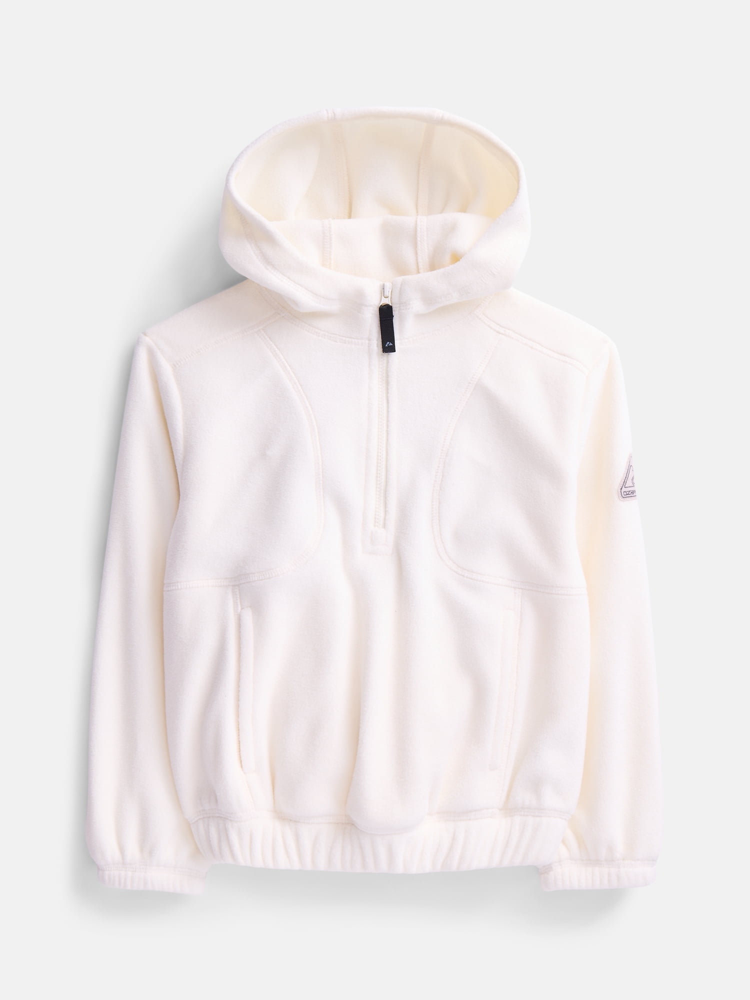 Ozark Trail Girl's Quarter Zip Fleece Hoodie, Size 4-18 & Plus