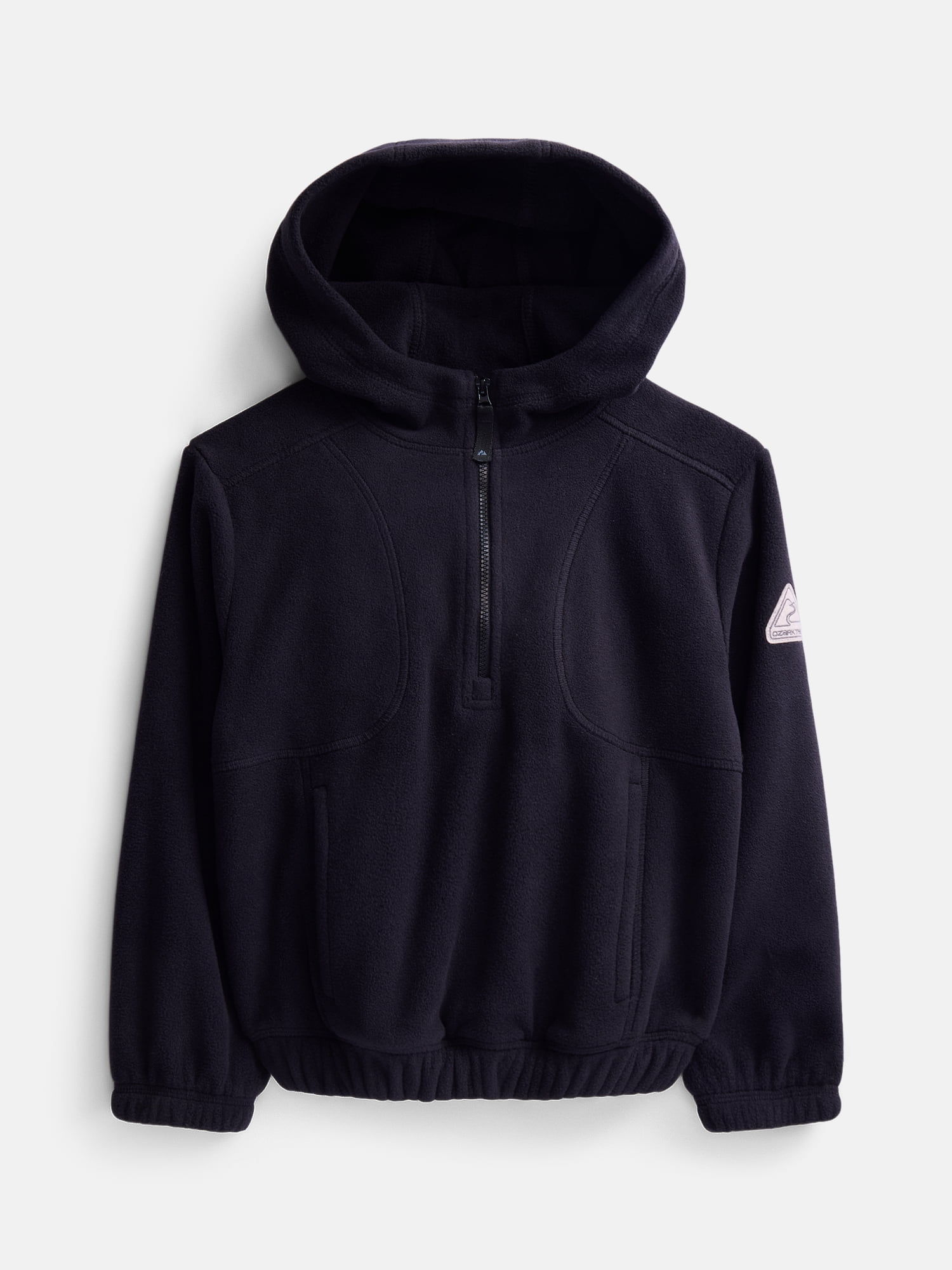 Ozark Trail Girl's Quarter Zip Fleece Hoodie, Size 4-18 & Plus