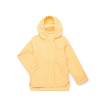 Ozark Trail Girls Hooded Rain Zip-Up Jacket, Sizes 4-20