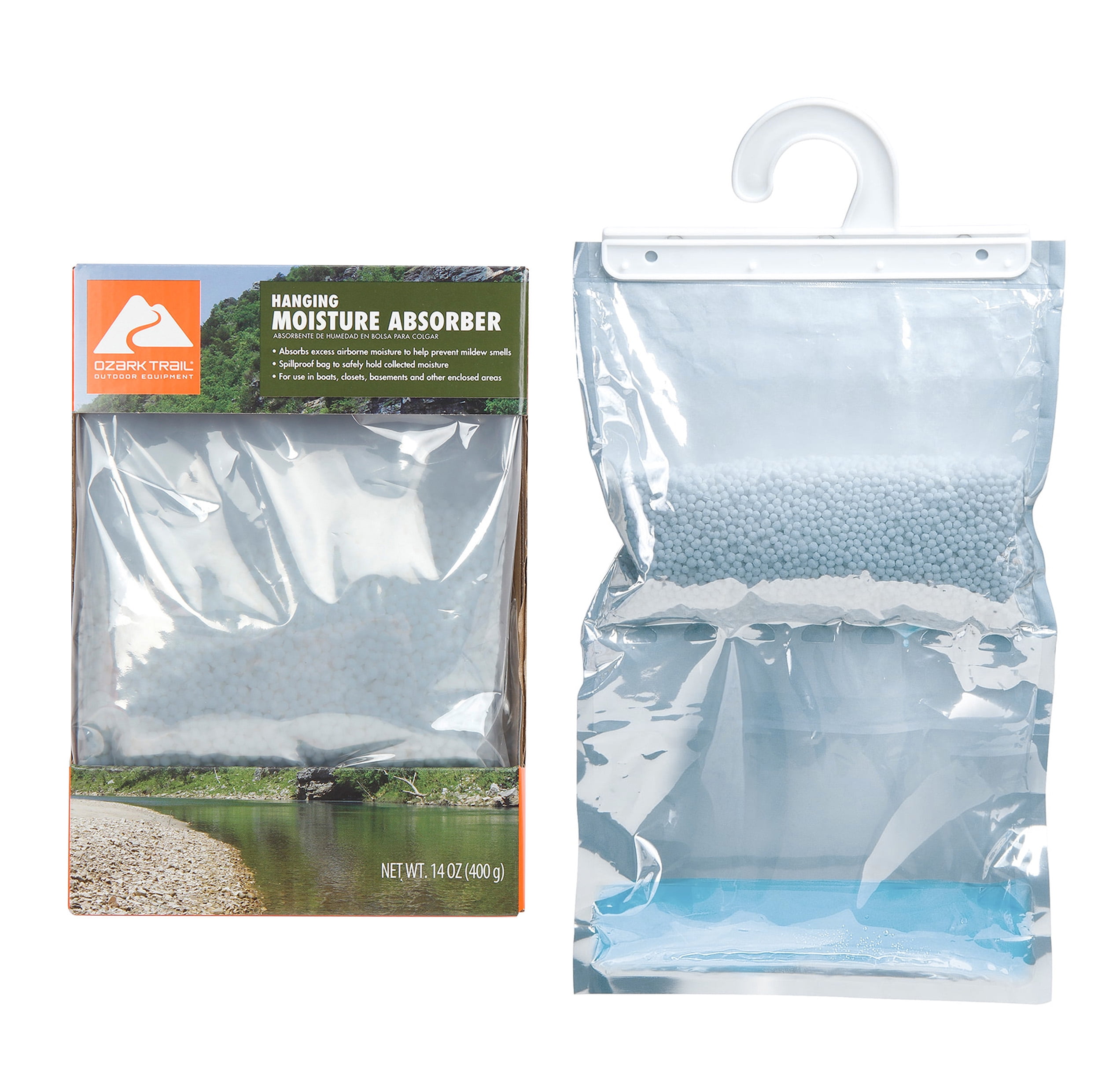 Ozark Trail Hanging Bag Moisture Absorber and Dehumidifier, Closets, Storage, Boats, RV