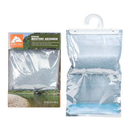 Ozark Trail Hanging Bag Moisture Absorber and Dehumidifier, Closets, Storage, Boats, RV