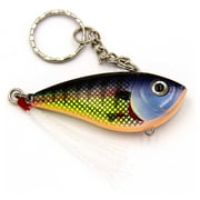 Ozark Trail Fishing Lure Keychain, Hard Plastic Mini Lure Key Ring with Assorted Colors for Keys and Gear