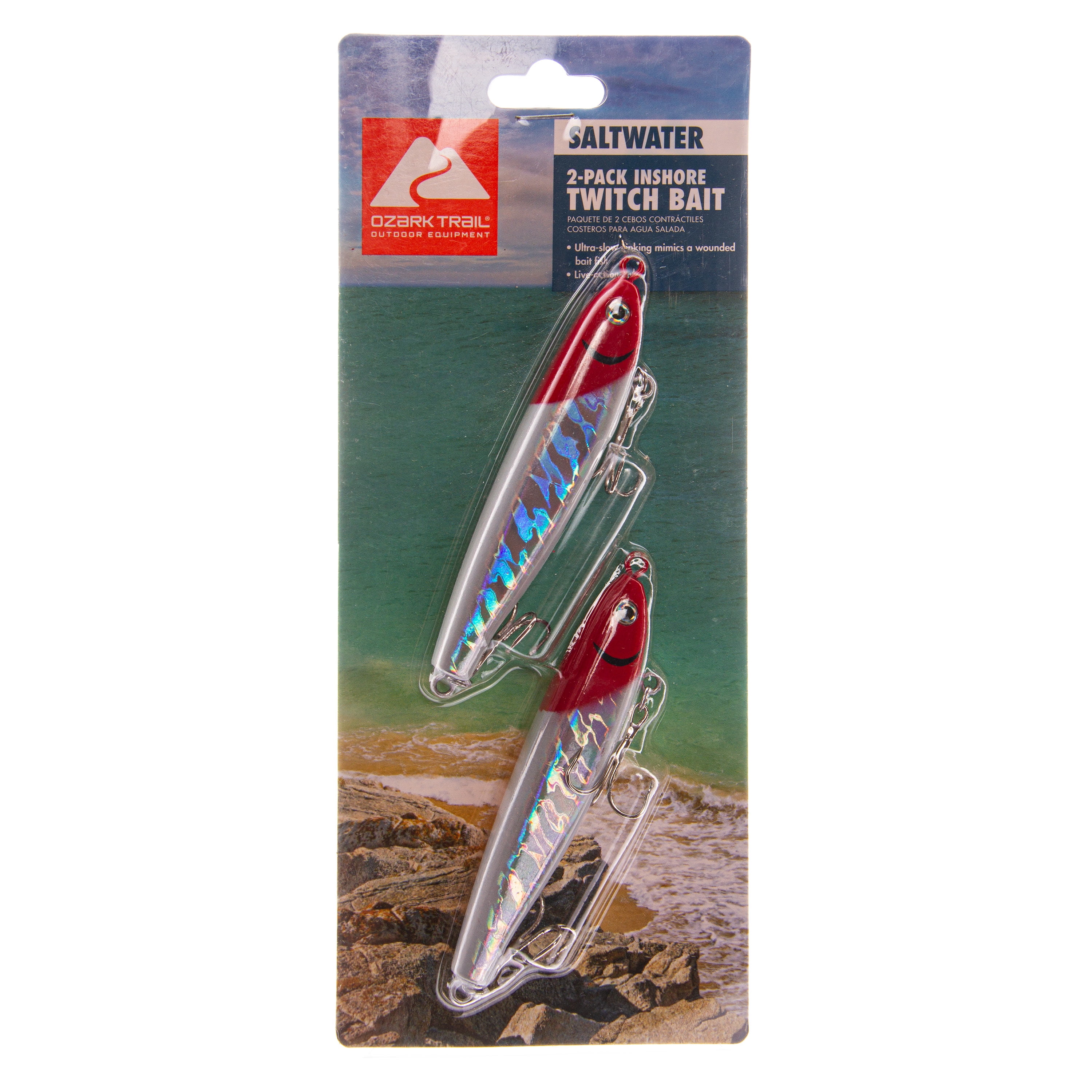 Ozark Trail Hard Saltwater Inshore Twitch Bait Fishing Lure. Fish  Attracting Colors. 