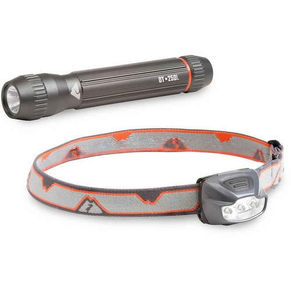Ozark Trail Headlamp and Flashlight Combo Pack, 50/250 Lumens