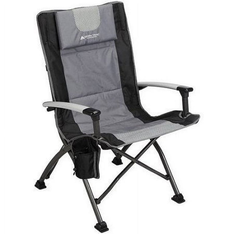 Ozark Trail High Back Camping Chair, Black, Adult