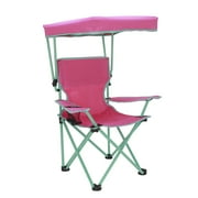 Ozark Trail Kids Canopy Chair with Safety Lock 125 lb. Capacity, Pink/Green