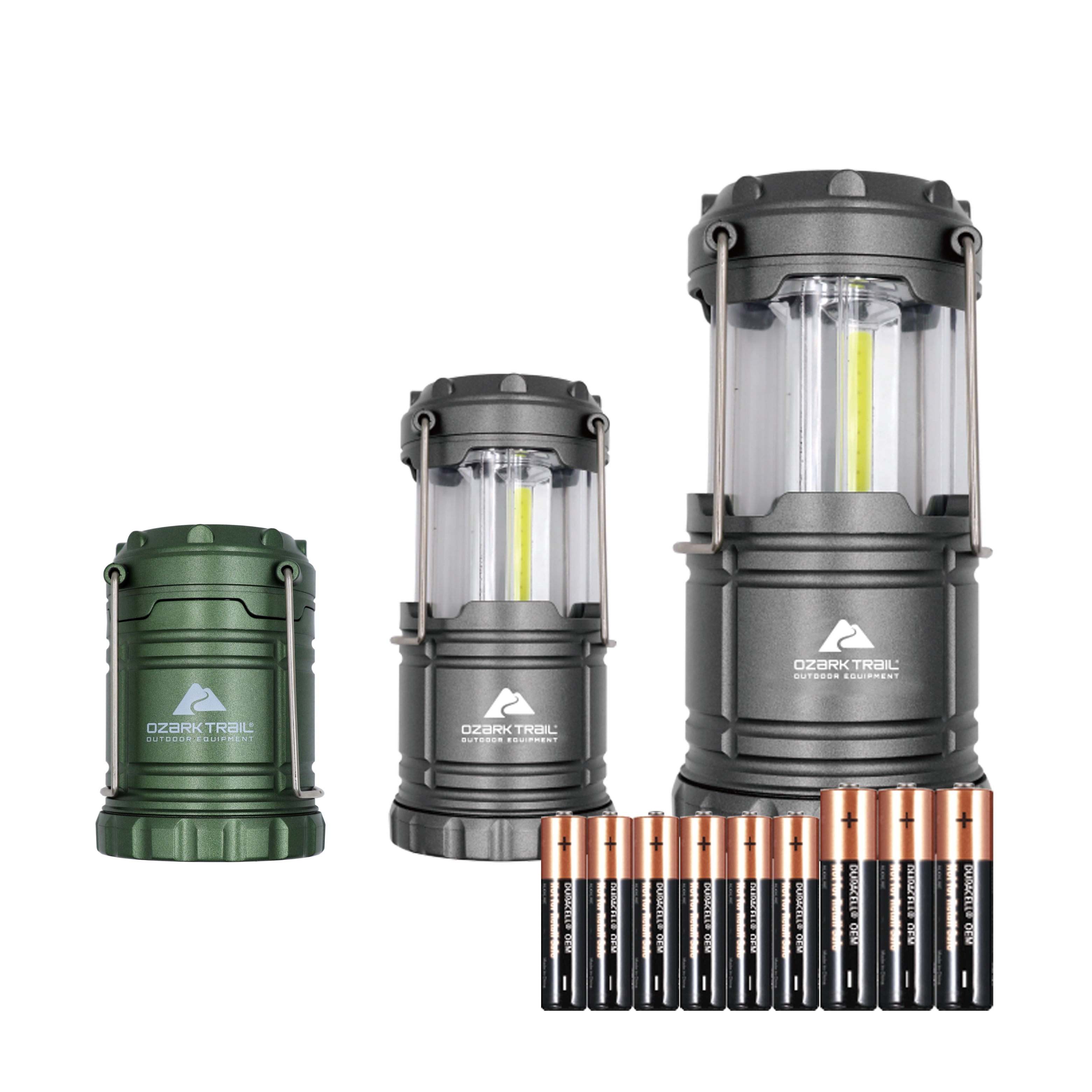 Ozark Trail LED Camping Lantern 3-Pack, Up to 200 Lumens