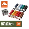 thumbnail interactive-video image 1 of Ozark Trail LED Flashlights 10-Pack 50 Lumens Multicolor Compact Set for Camping, 1 of 13