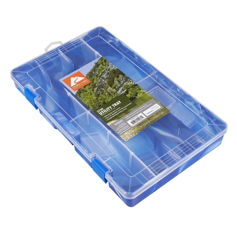 Ozark Trail Large Swirl Tray Fishing Tackle Box 3700 - Blue