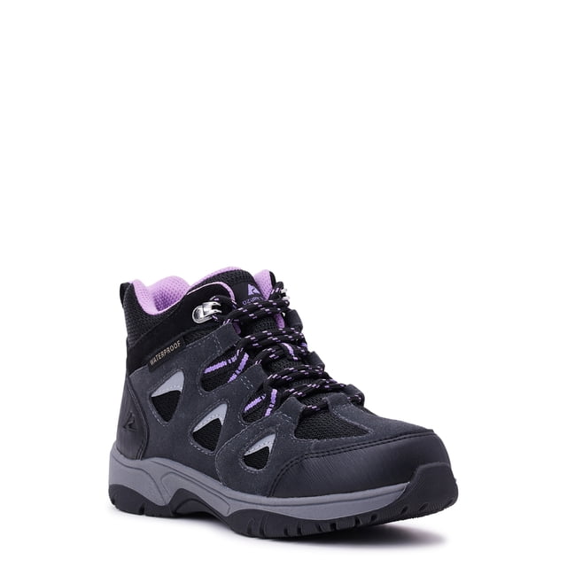 Size 34 Kids Adventure Boots - Blue Zigzags on Black