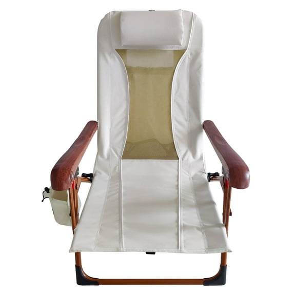 Ozark Trail Low Profile Reclining Glamping Chair for Adults - Vanilla Dream Fabric