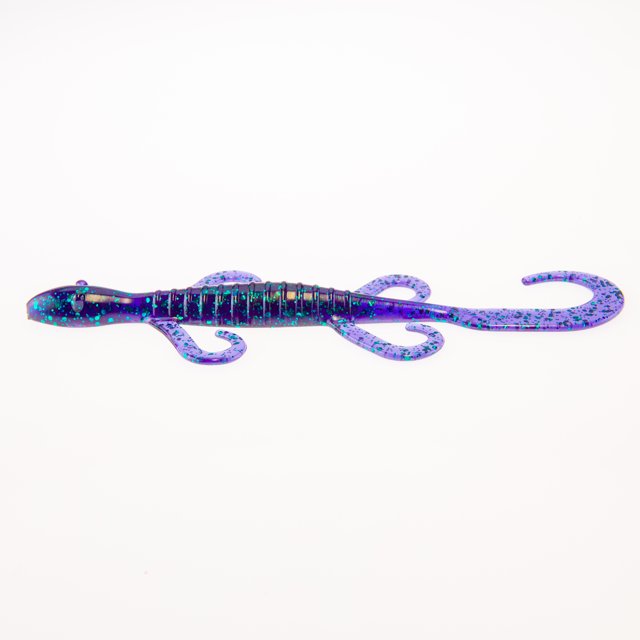 Ozark Trail Lunker Lizard 6", Junebug, 9pc Fishing Soft Baits