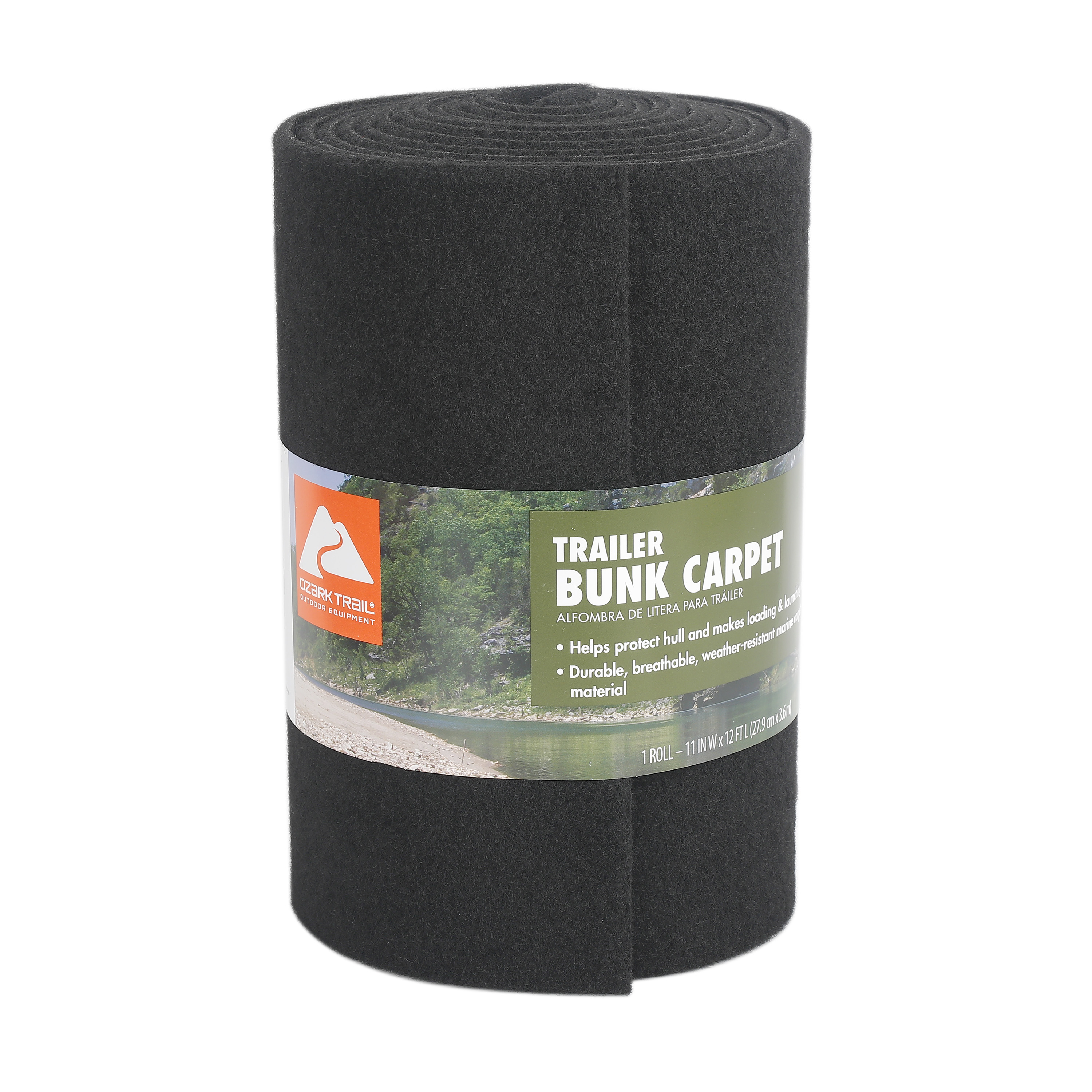 Trail Marine Boat Trailer Bunk Carpet Replacement Padding, Black at Walmart