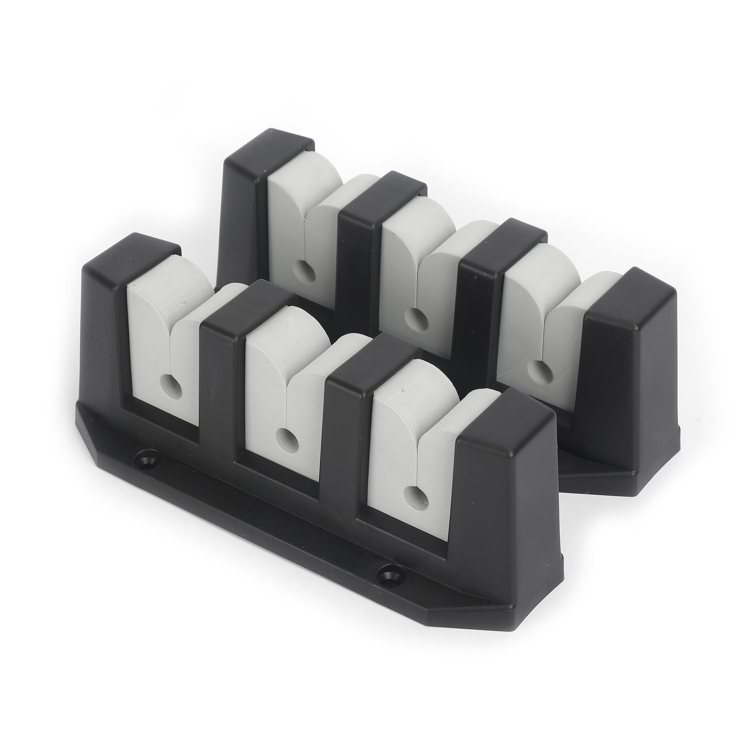 Ozark Trail Marine Fishing Triple Rod Plastic Storage Holder, BT6444, Gray, New