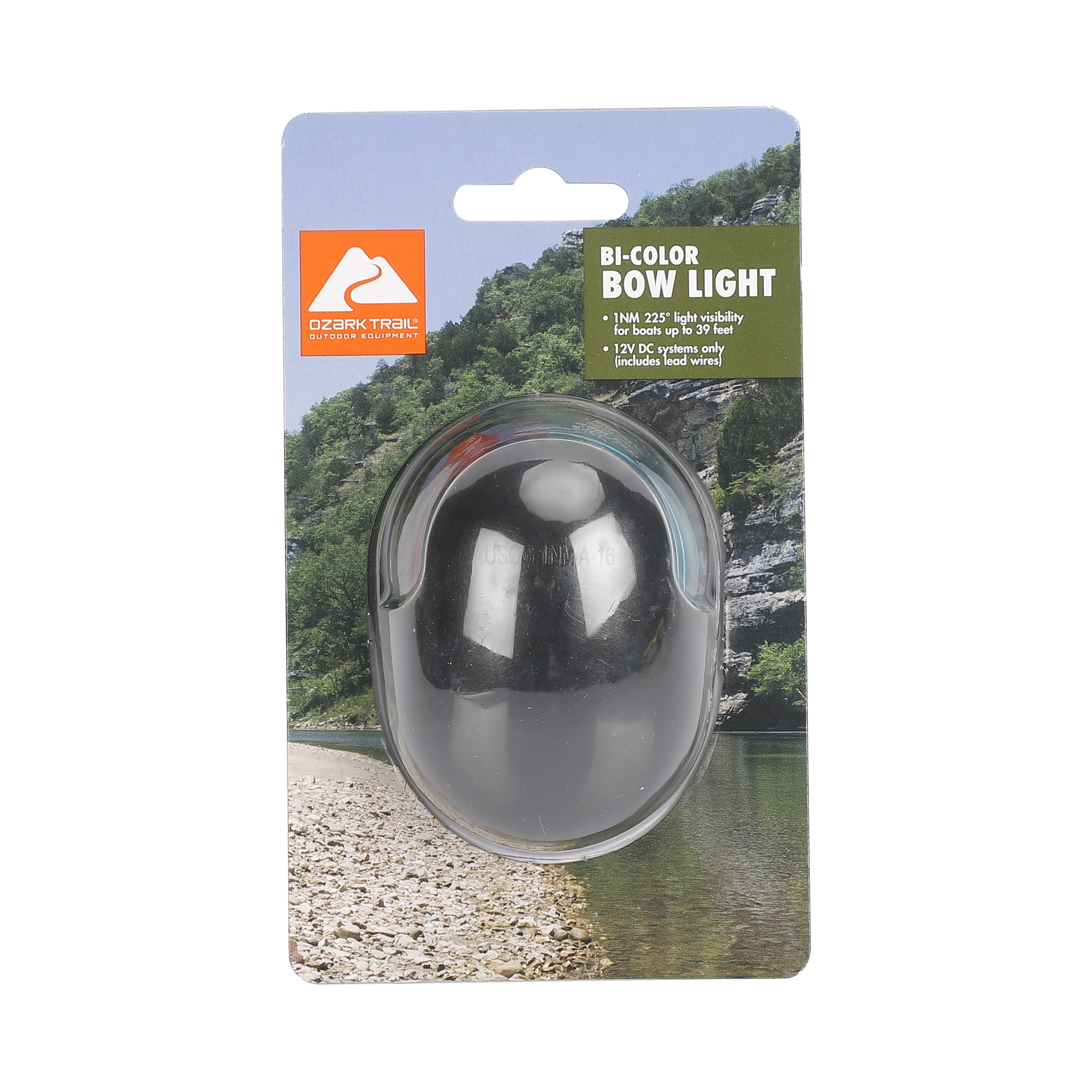 Ozark Trail Marine Red and Green Bi-Color Boat Bow Light, Model BT6334L
