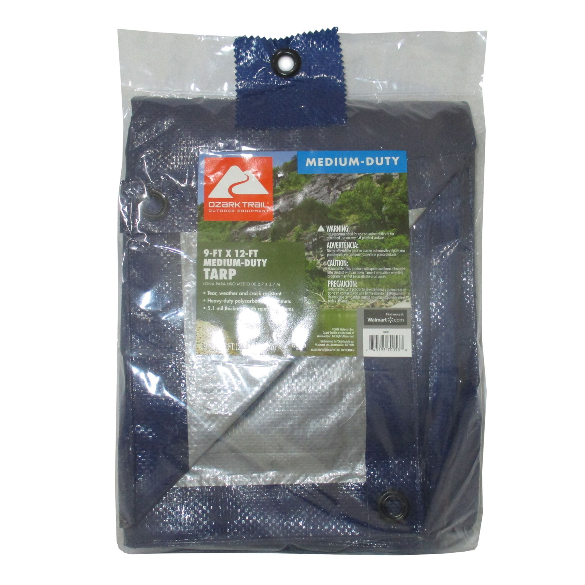 Ozark Trail Medium-Duty Tarpaulin, 9’ x 12’