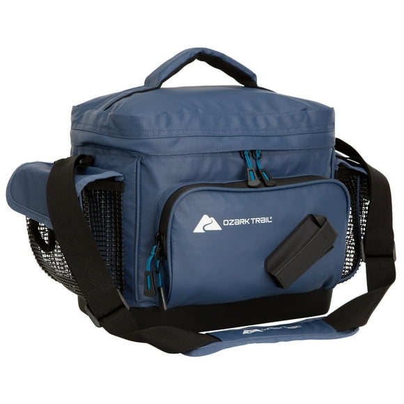 Ozark Trail Medium Saltwater Tackle Bag & Boxes, Washed Indigo