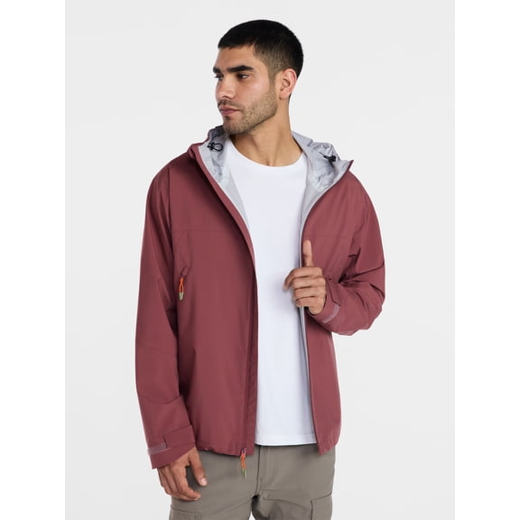 Ozark Trail Men's and Big Men's Seal Seamed Rain Jacket, Sizes S-3XL
