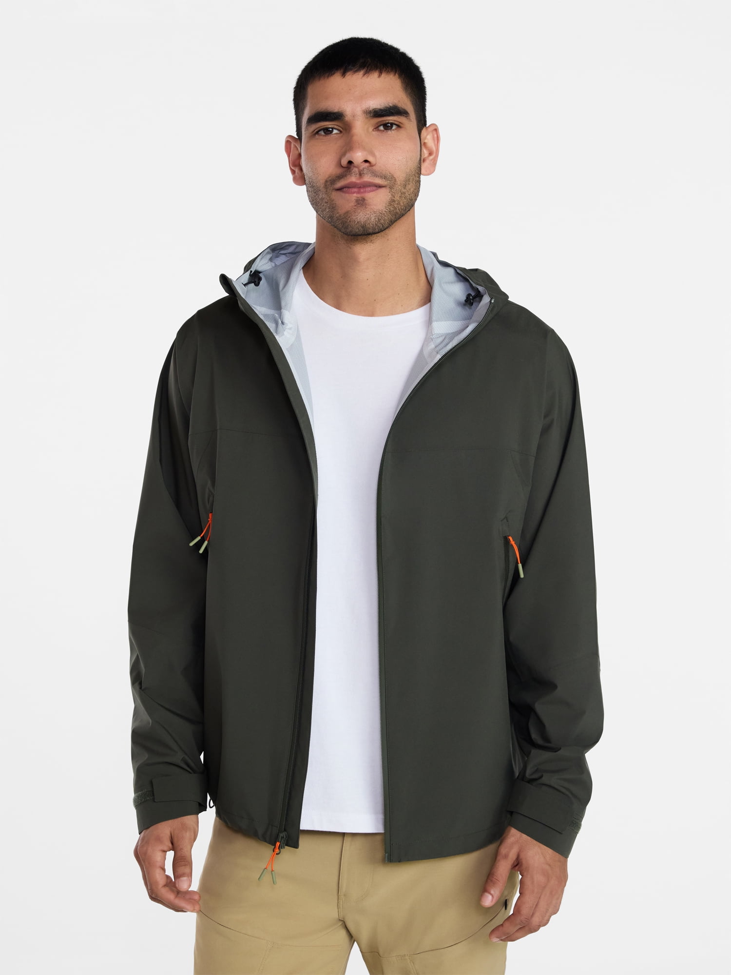 Ozark Trail Men's and Big Men's Seal Seamed Rain Jacket, Sizes S-3XL