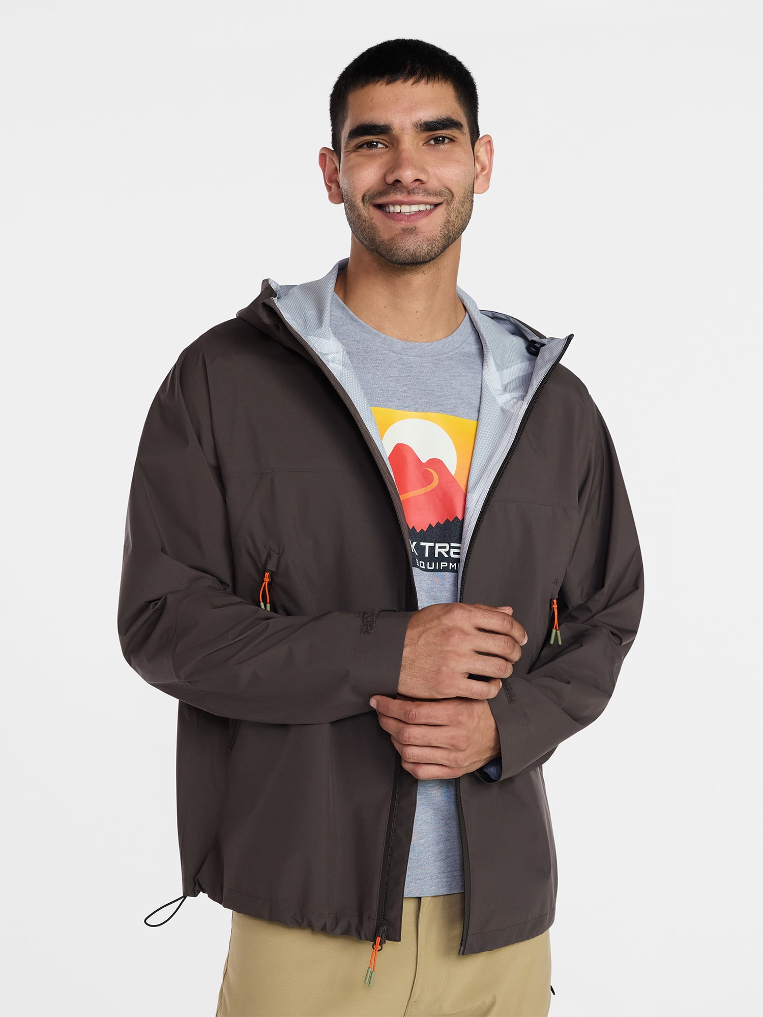 Ozark Trail Men's and Big Men's Seal Seamed Rain Jacket, Sizes S-3XL