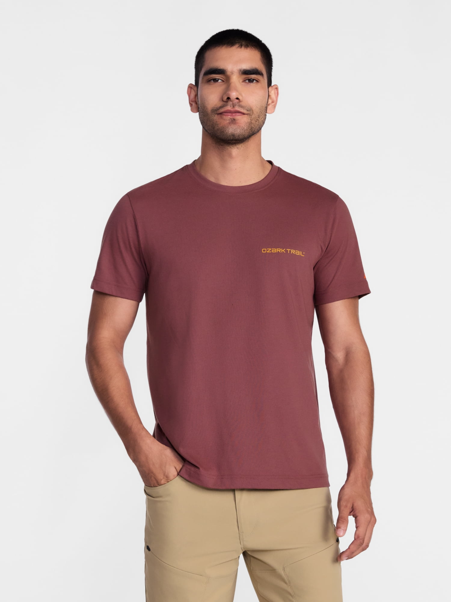Ozark Trail Men's Active Graphic Tee with Short Sleeves, Sizes S-3XL
