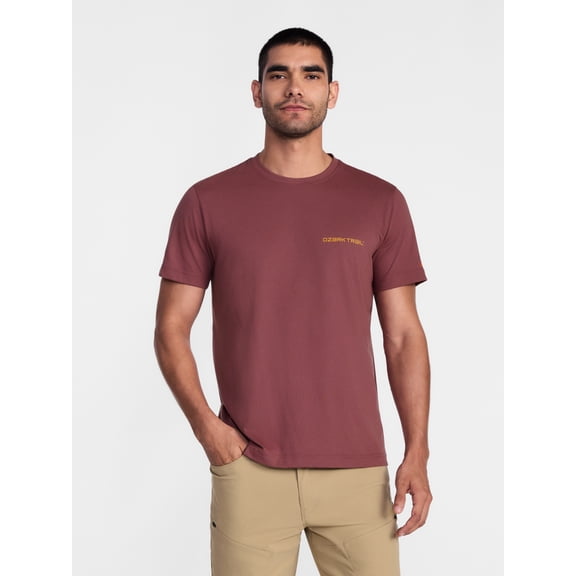 Ozark Trail Men's Active Graphic Tee with Short Sleeves, Sizes S-3XL