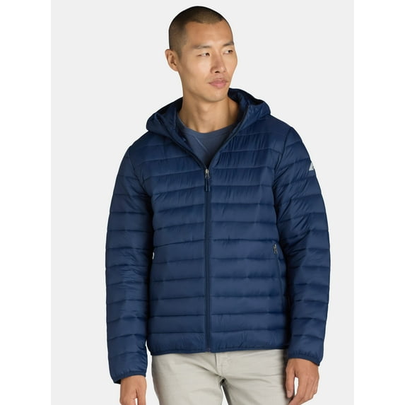 Ozark Trail Men's & Big Men’s Hooded Puffer Jacket, Sizes S-3XL