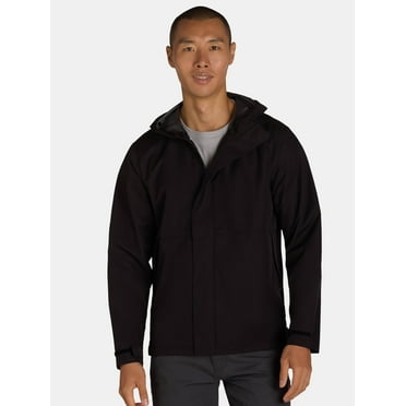 Ozark Trail Men's & Big Men's Hooded Rain Jacket, Sizes S-3XL